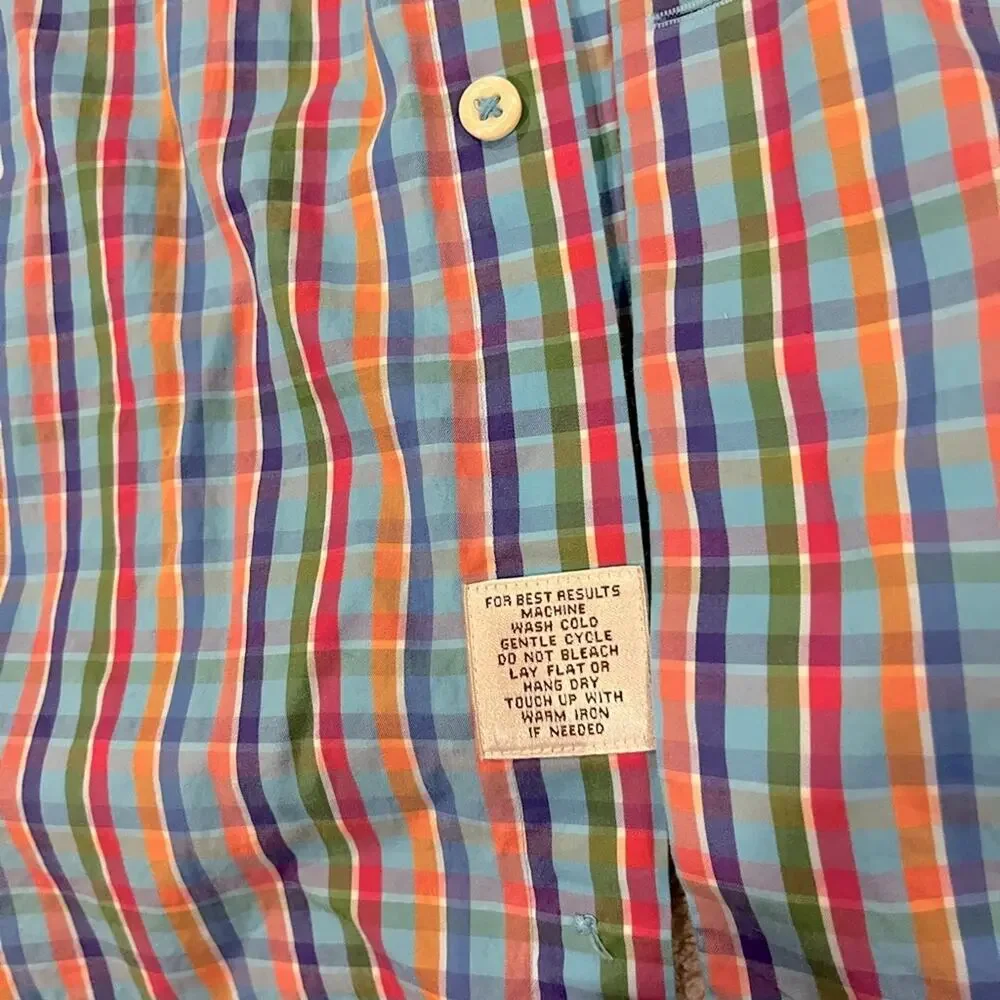 Peter Millar Shirt Mens XXL Weekender Finish Plaid Button Down Multicolor Eclect - Picture 5 of 6